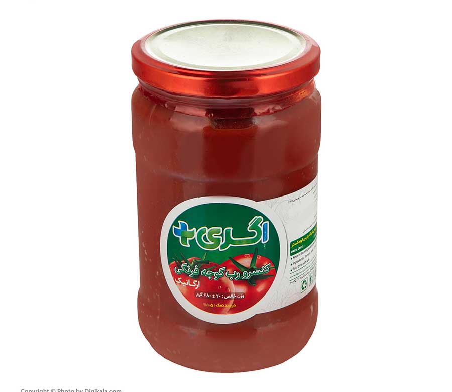 گوجه فرنگی ارگانیک اگری پلاس 680 گرم
