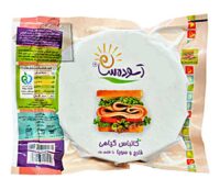 کالباس گیاهی قارچ و سویا با طعم دود آسوده سازان  مقدار 350 گرم