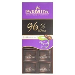 شکلات تلخ 96%وگان پارمیدا مقدار 80 گرم